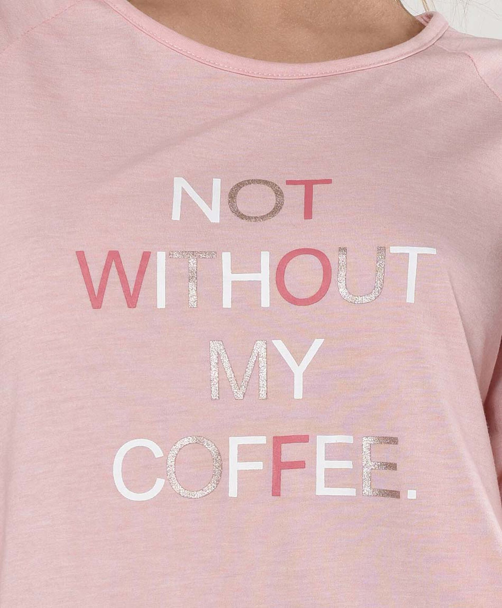 Camisola corta mujer estampado coffee Camisola corta mujer estampado coffee