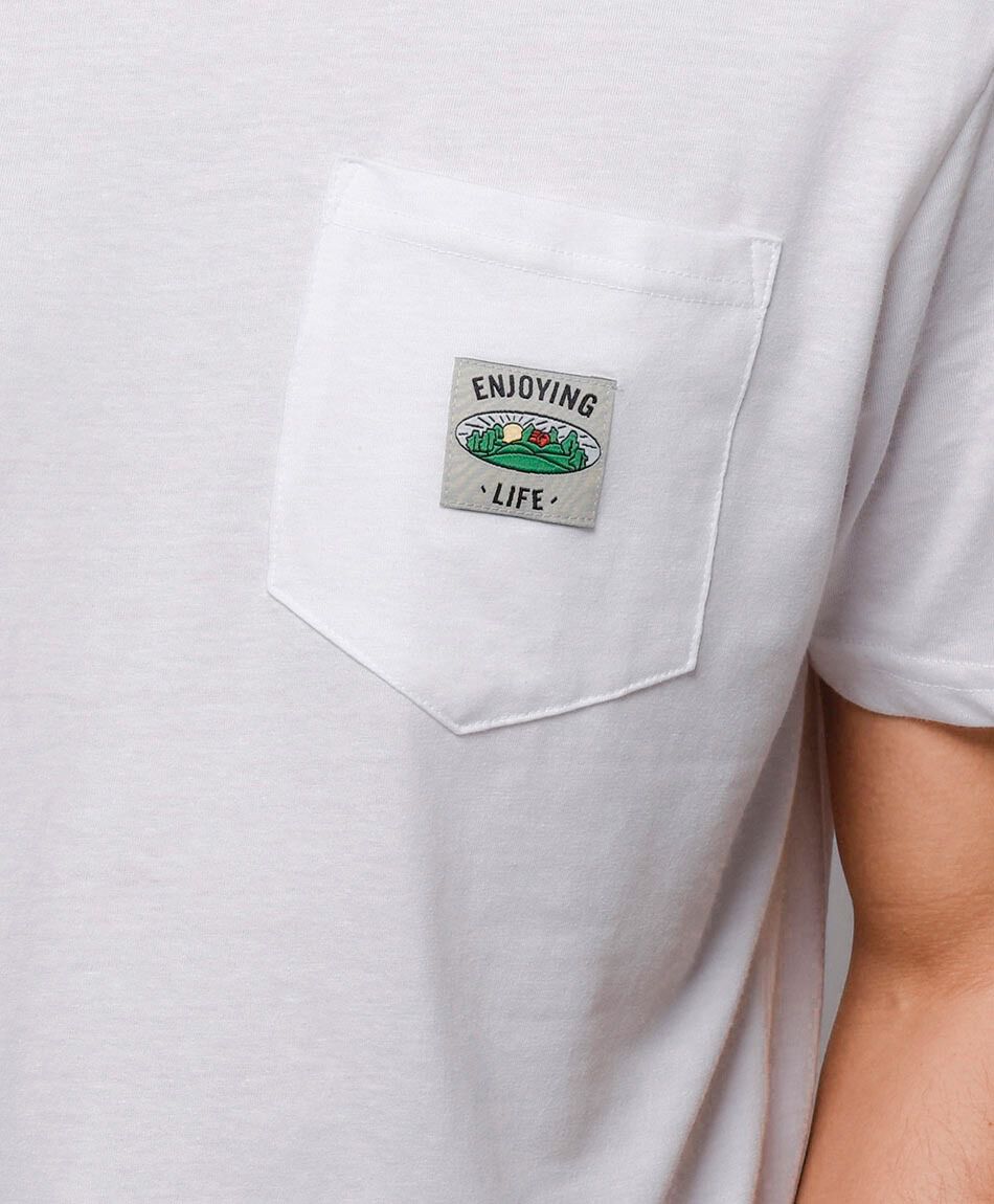 Polera hombre bolsillo parche