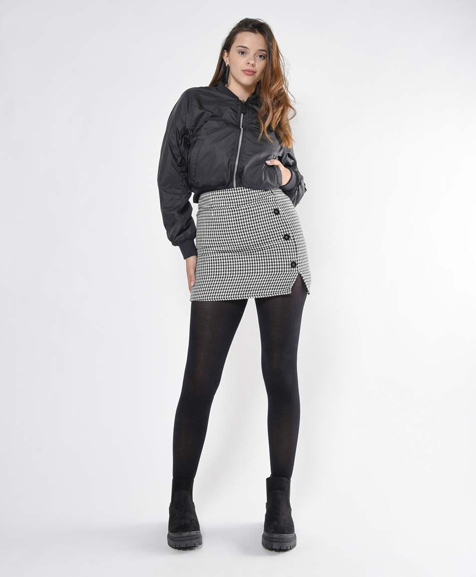 Mini falda mujer pied de poule