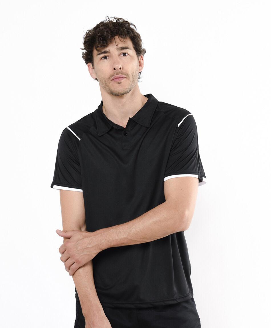 Polera deportiva hombre cuello piqu&eacute;