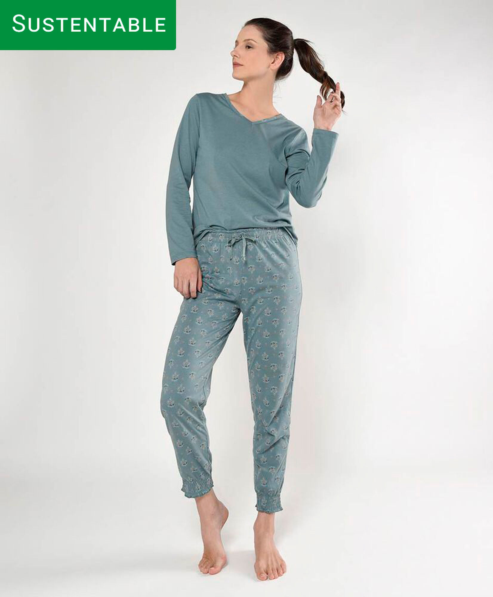 Pijama mujer floreado 2 piezas Pijama mujer floreado 2 piezas