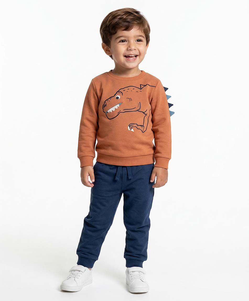 Set buzo beb&eacute; dinosaurio 3d