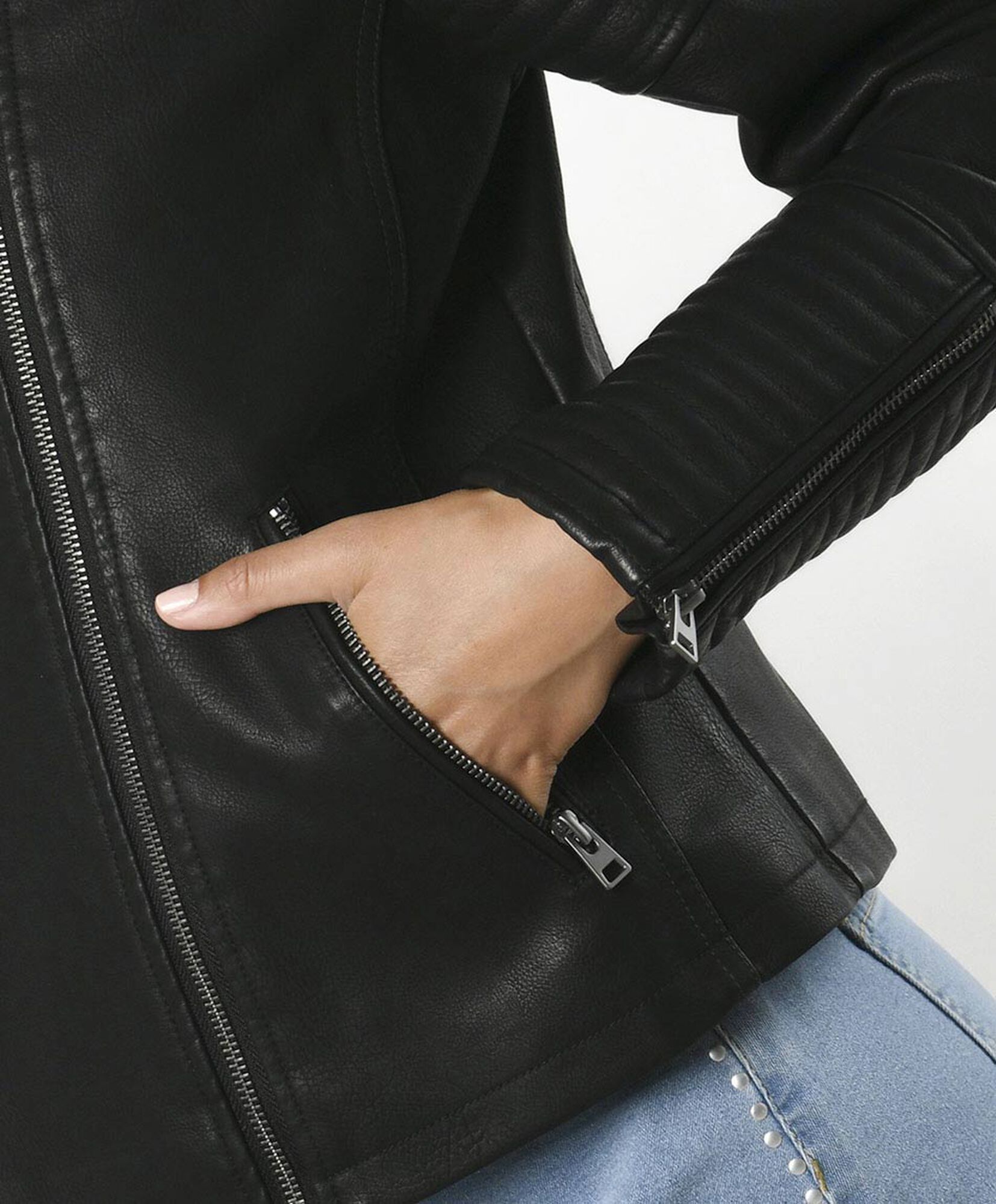Chaqueta mujer biker textura Chaqueta mujer biker textura