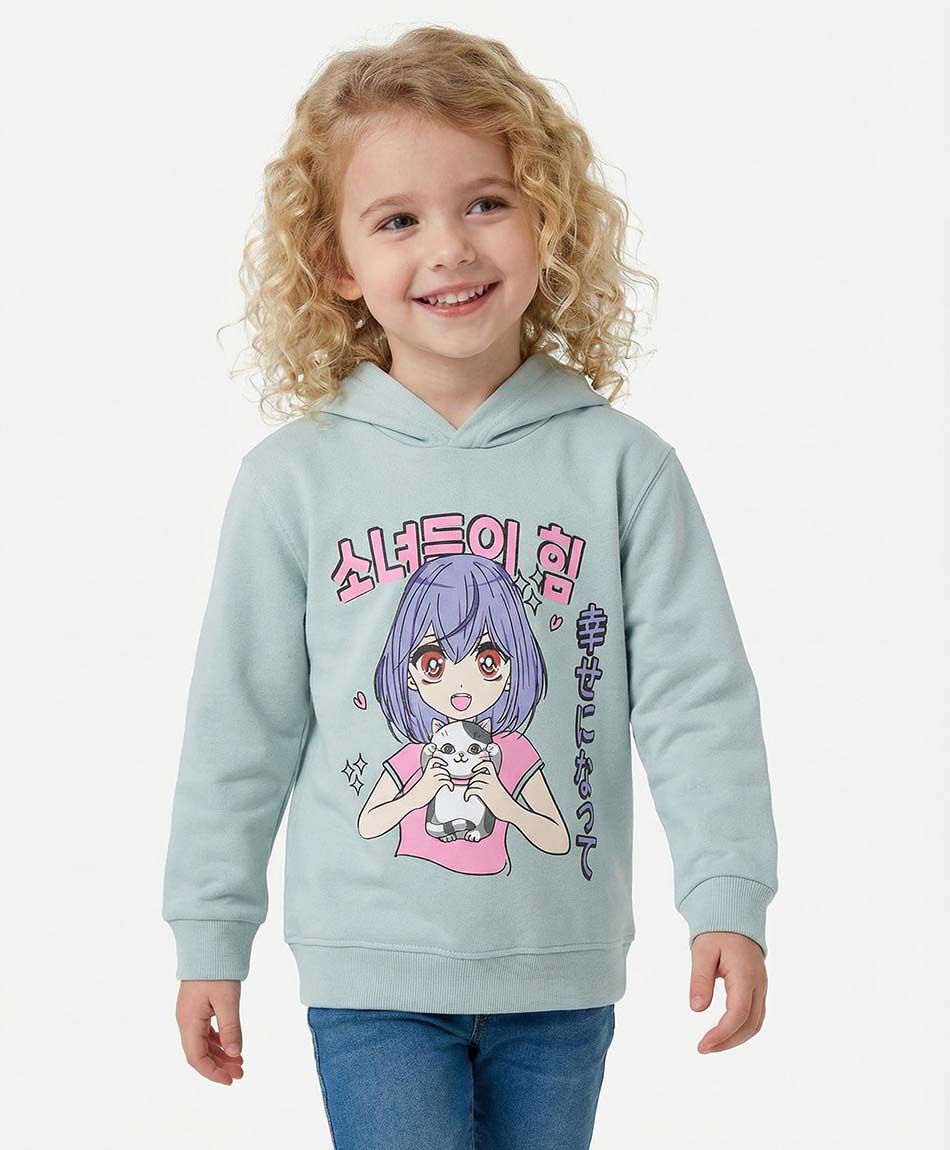 Poler&oacute;n ni&ntilde;a anim&eacute; gatito