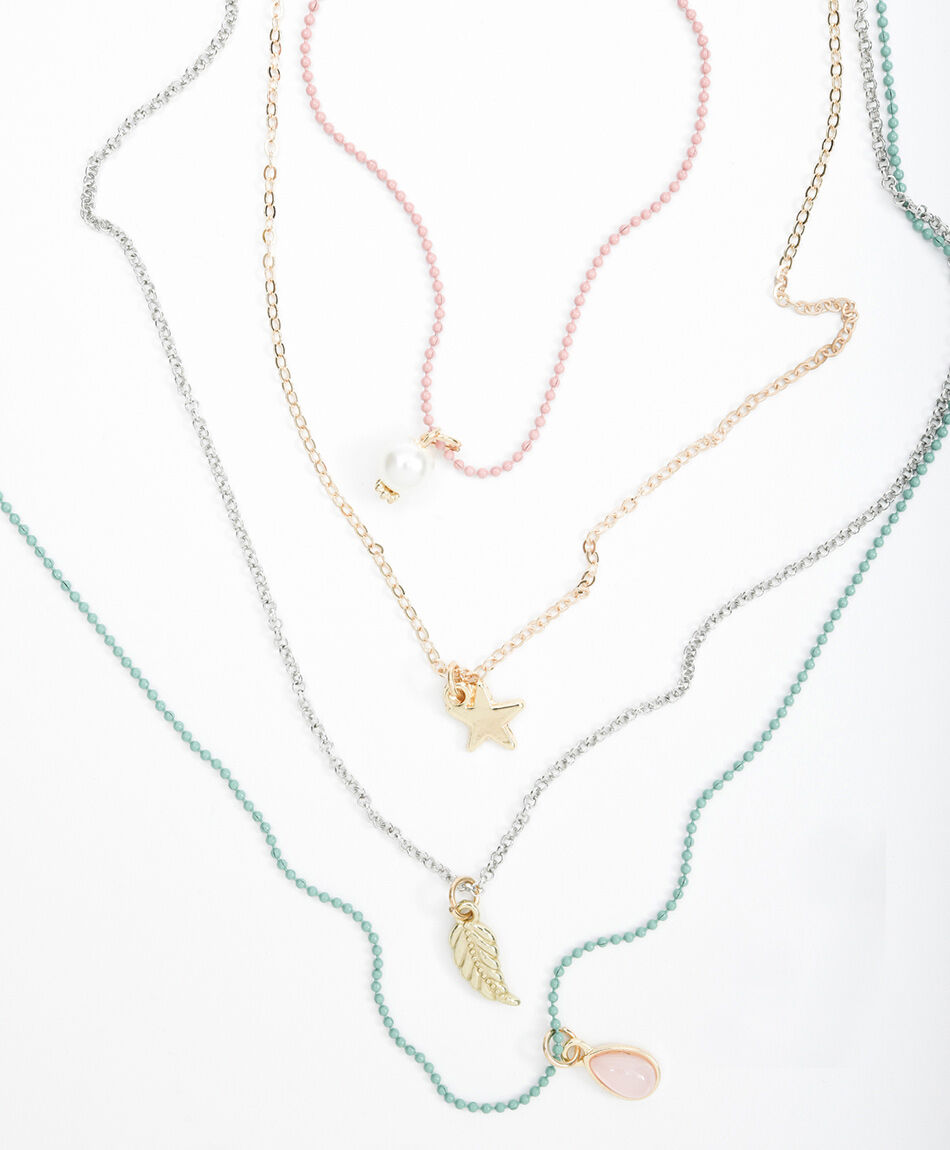 Collar mujer multi cadena 1 pieza