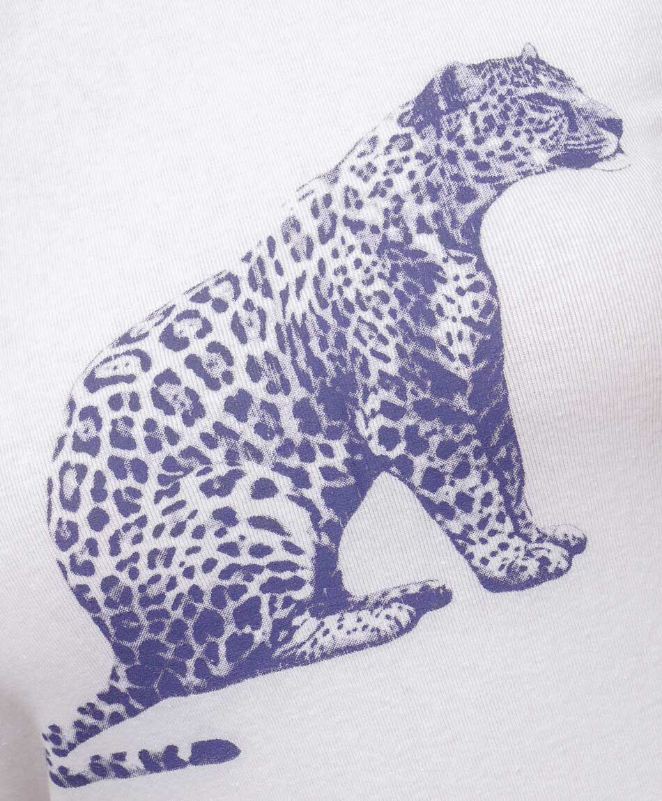 Polera mujer estampado leopardo