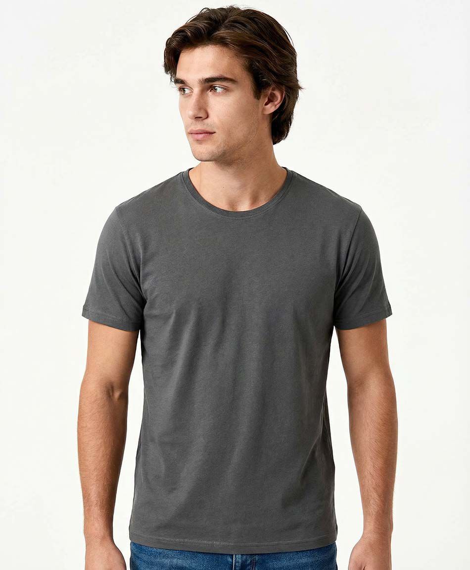 Polera hombre lisa manga corta