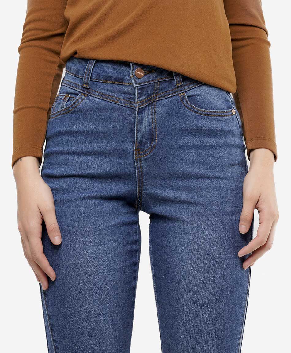 Jeans mujer flare azul