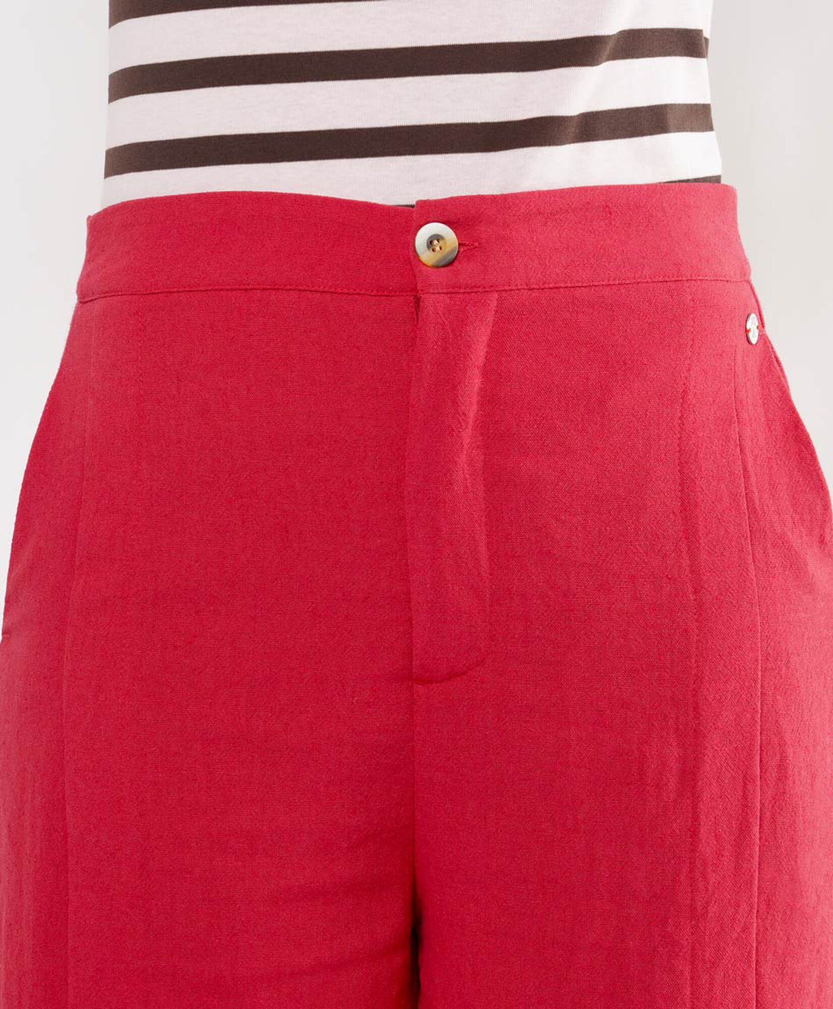 Pantalón mujer liso rojo wide leg Pantalón mujer liso rojo wide leg