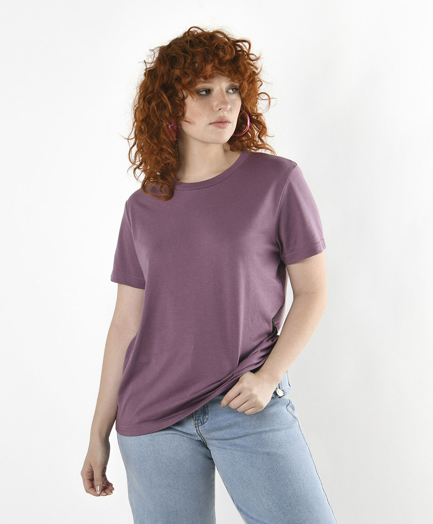 Polera mujer lisa morada Polera mujer lisa morada