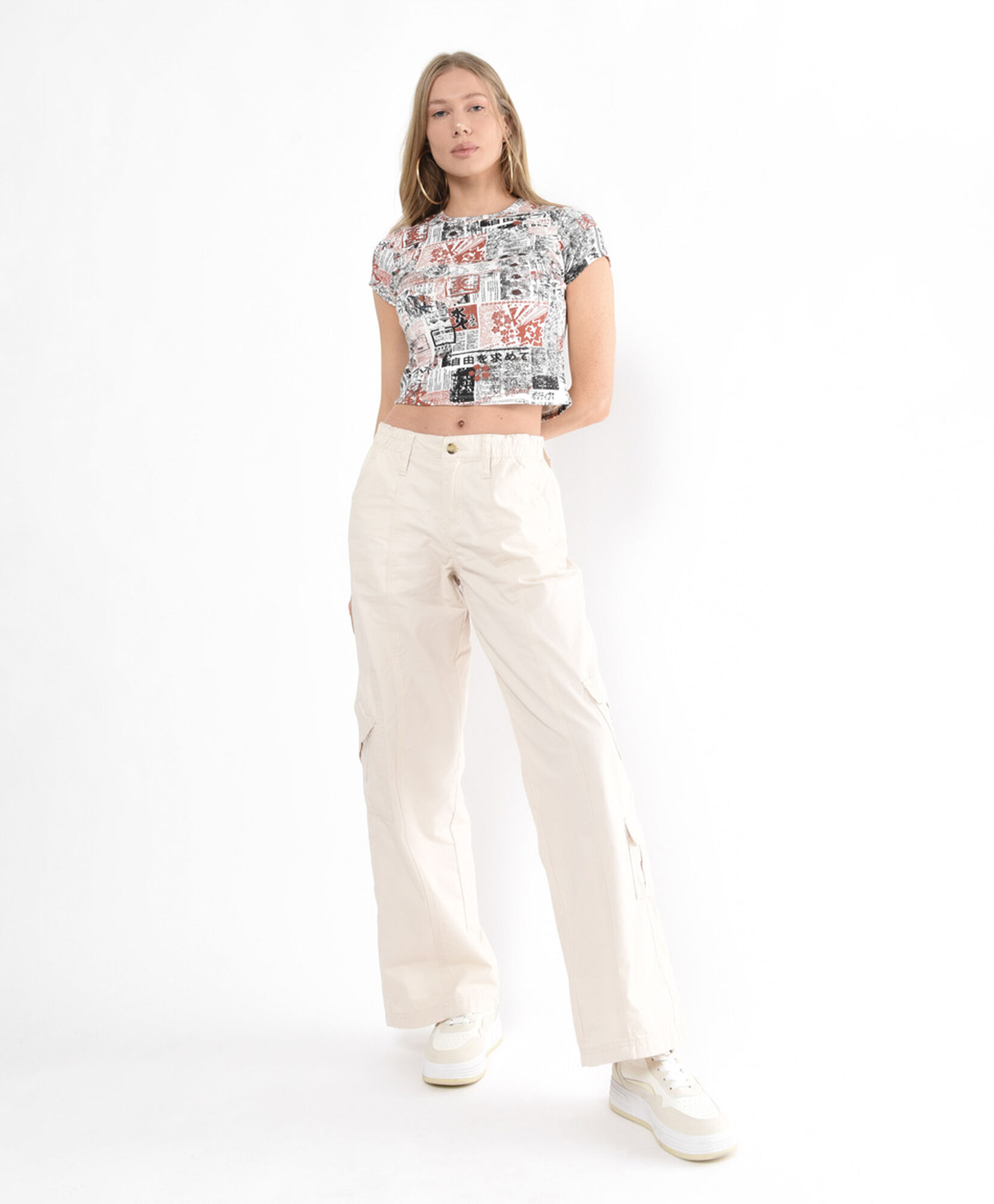 Pantalón mujer cargo costuras Pantalón mujer cargo costuras