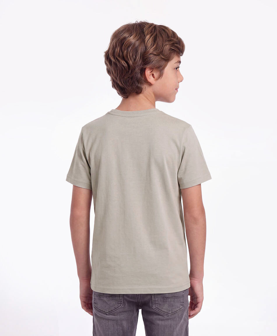 Polera ni&ntilde;o b&aacute;sica caf&eacute;