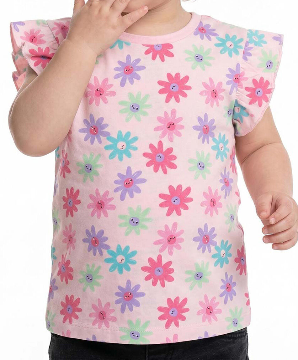Polera beb&eacute; florcitas