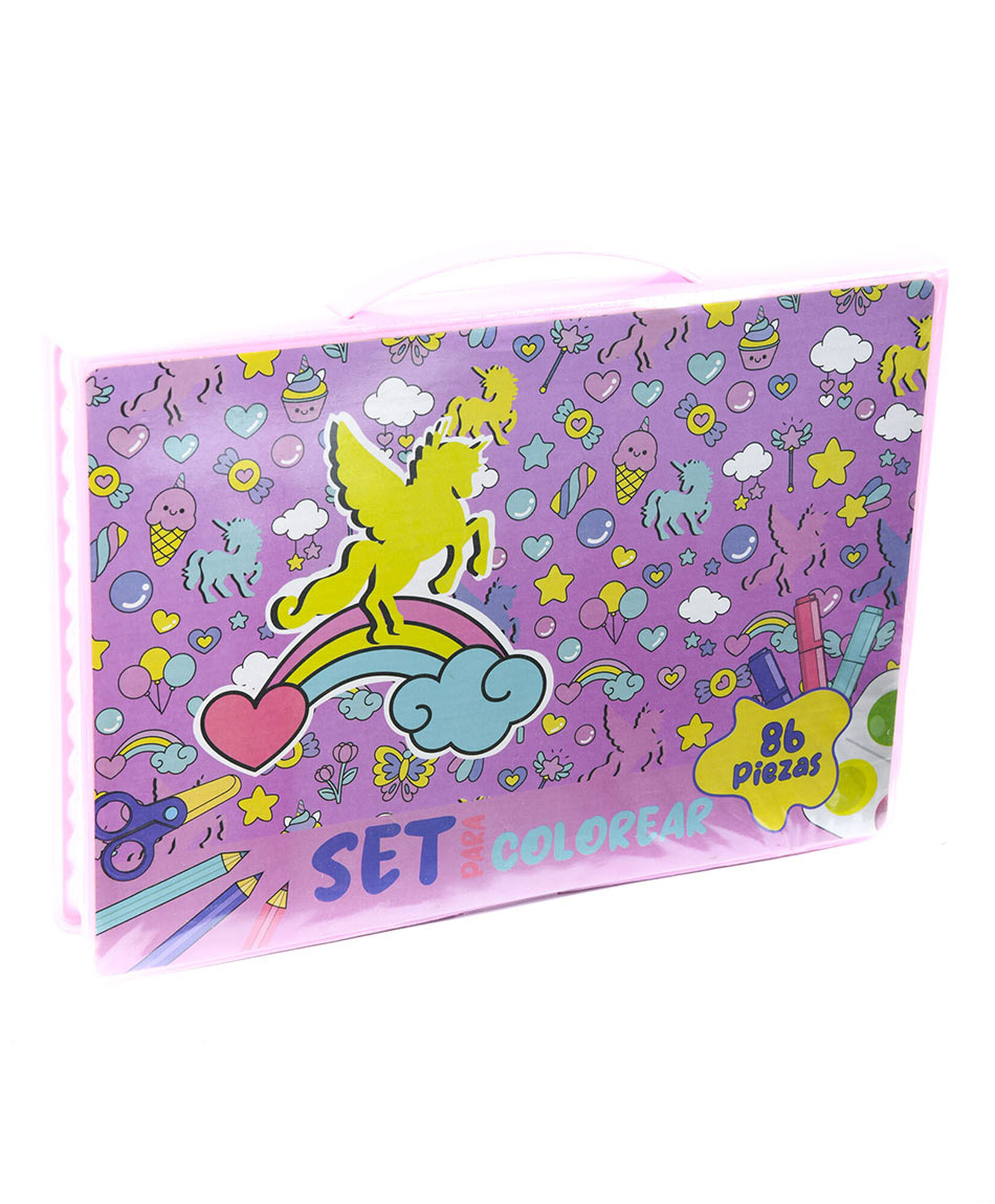 Set para colorear escolar unicornio Set para colorear escolar unicornio