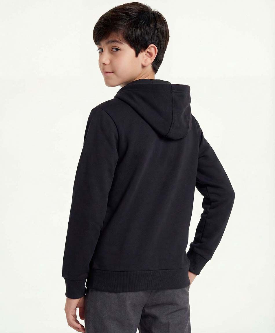 Poler&oacute;n escolar full zipper negro