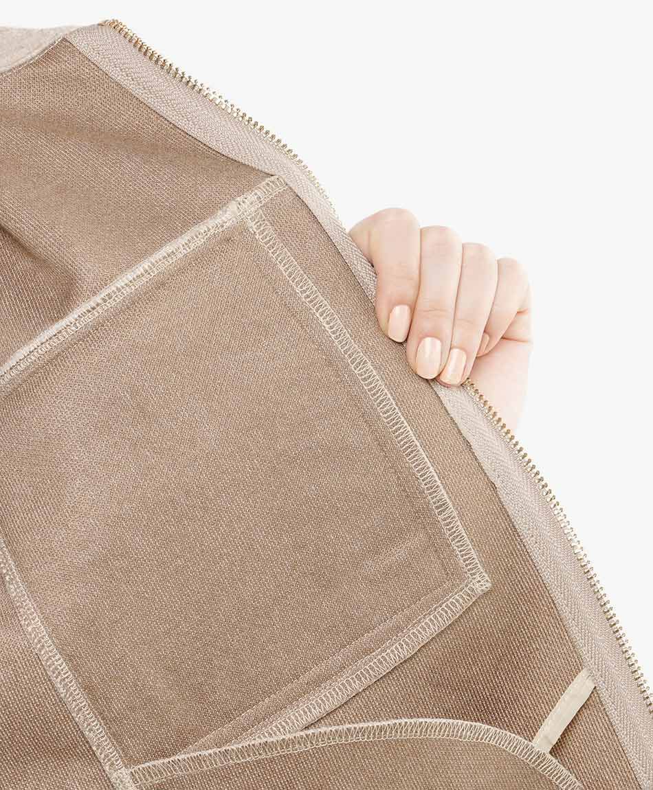 Chaqueta mujer corta bolsillo doble