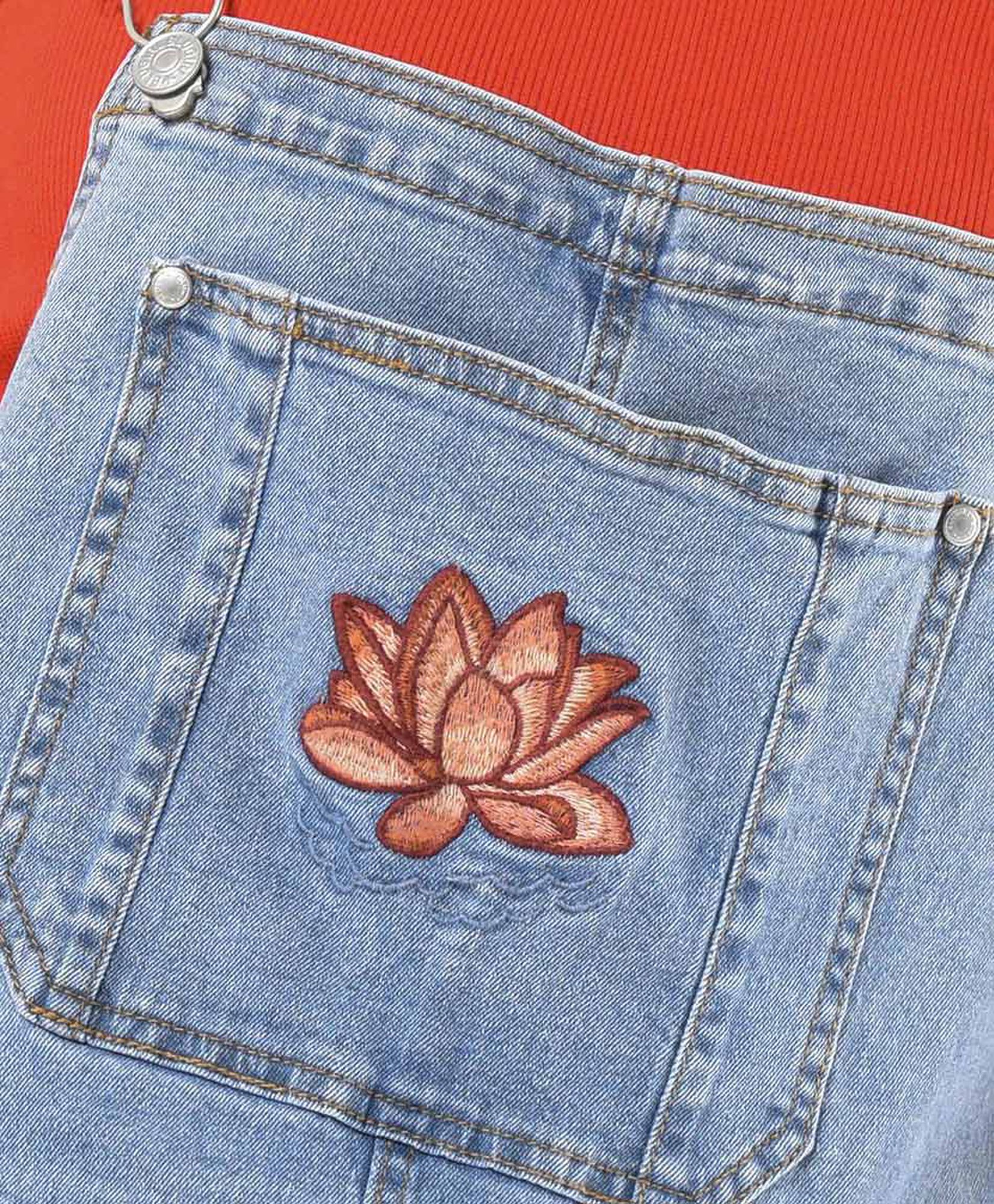 Enterito mujer denim bordado Enterito mujer denim bordado