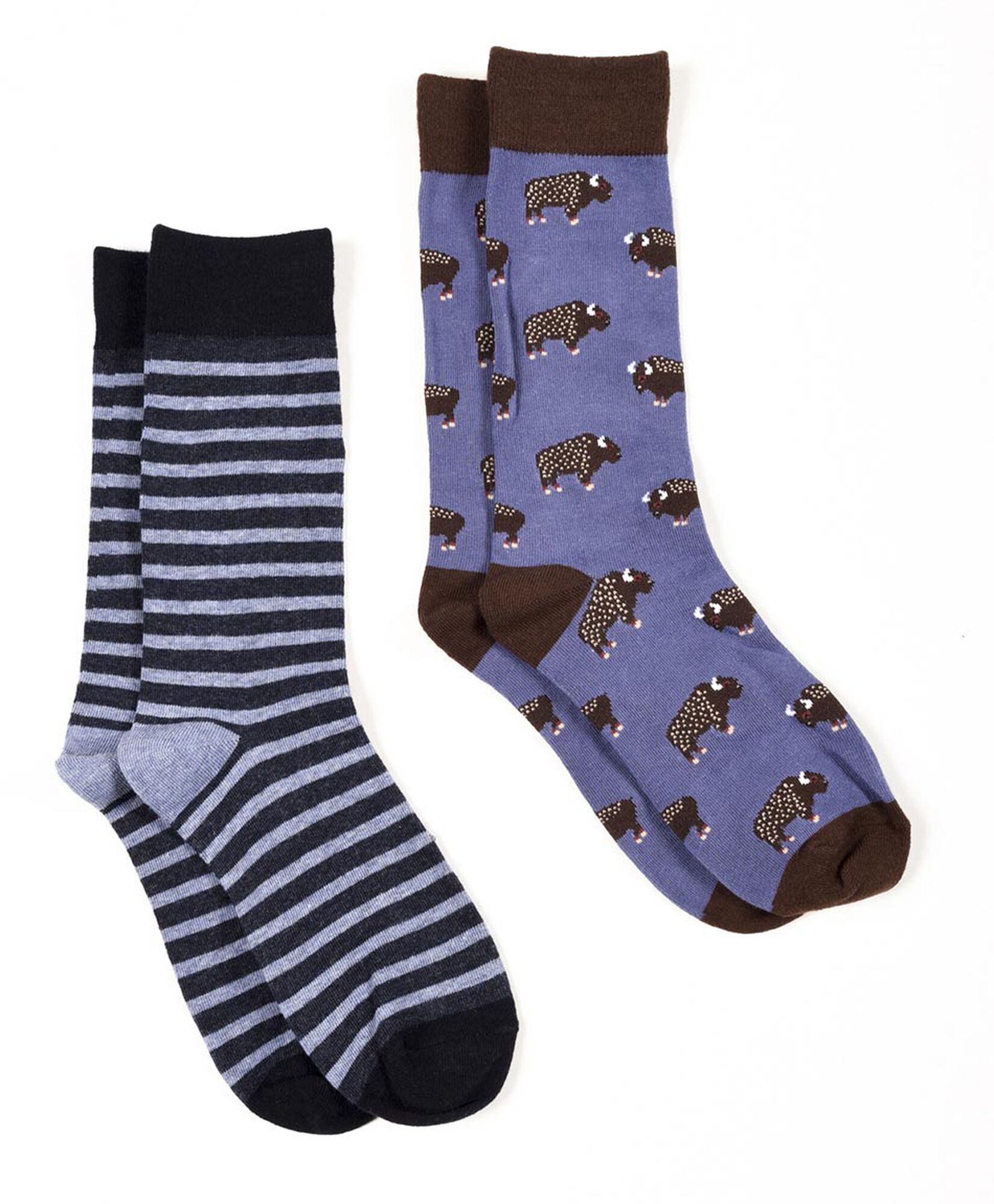 Pack 2 calcetines hombre búfalo y líneas Pack 2 calcetines hombre búfalo y líneas