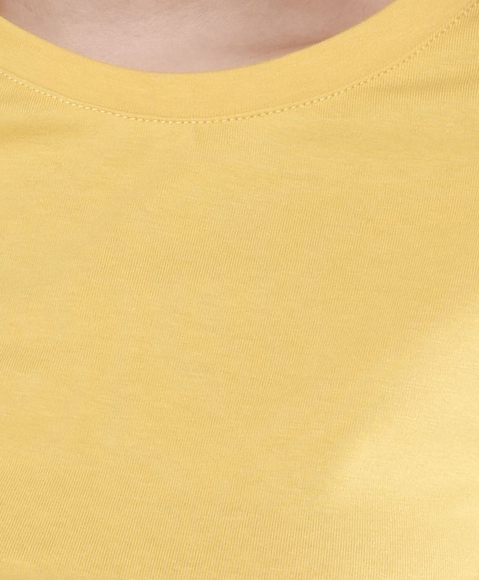 Polera mujer lisa corta amarilla Polera mujer lisa corta amarilla