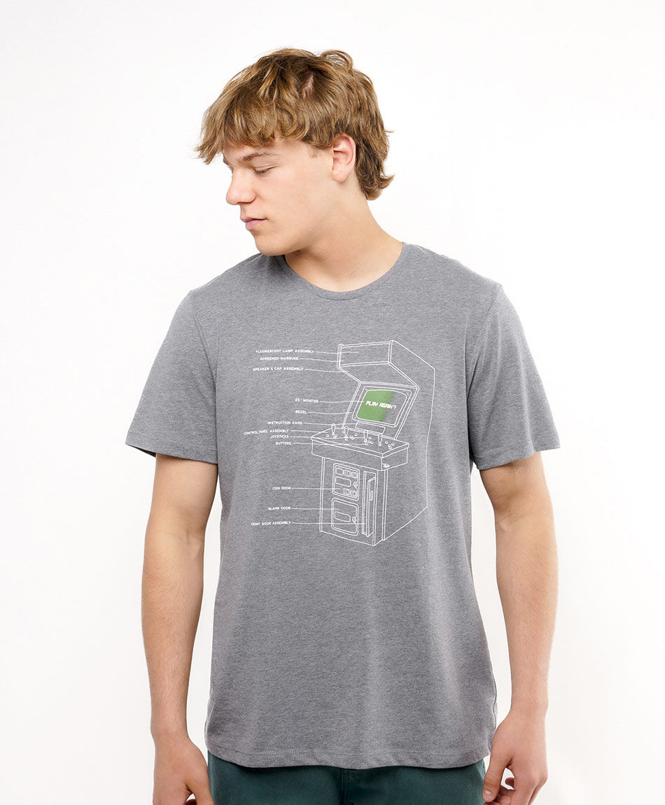 Polera hombre estampado arcade machine