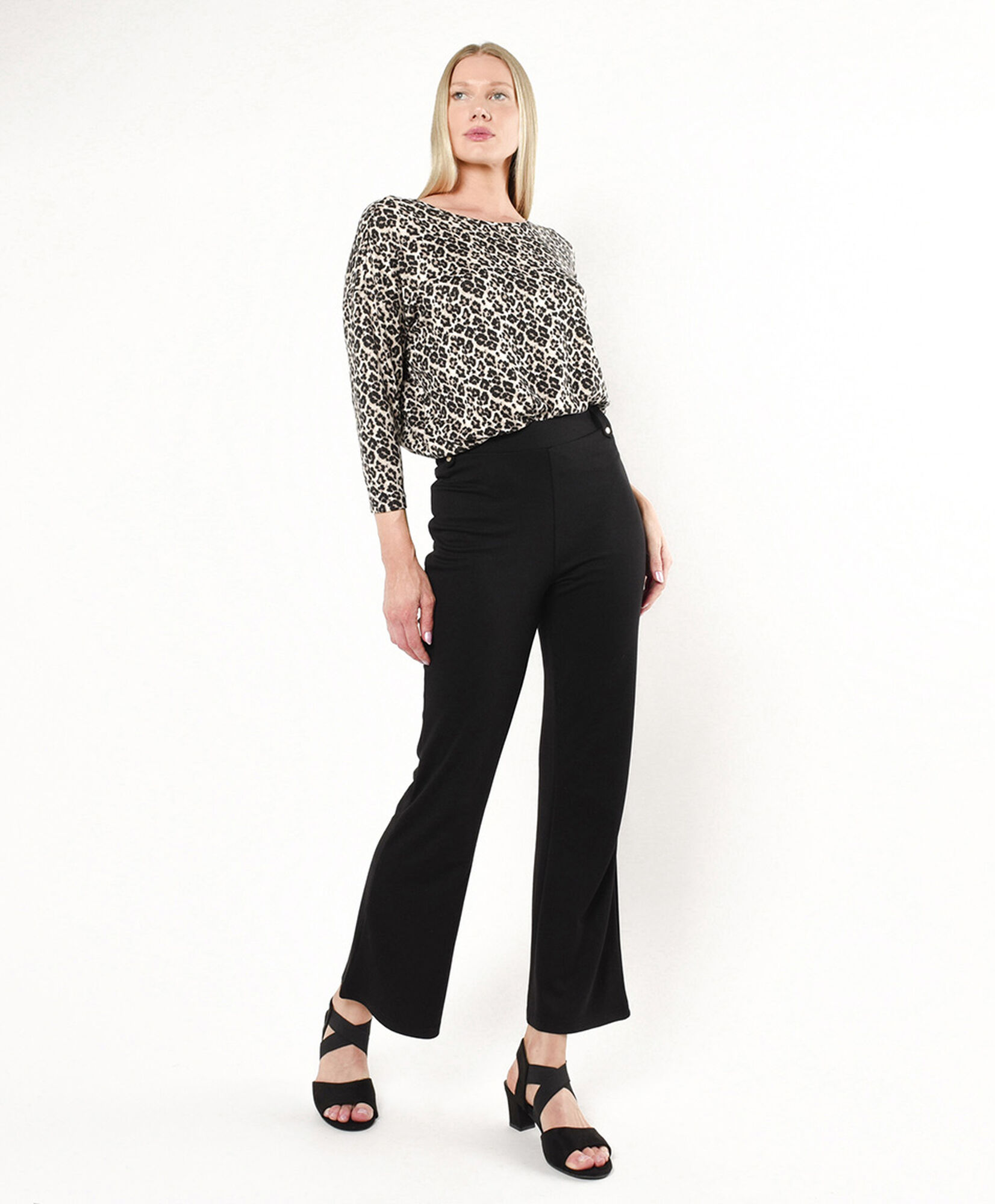 Pantalón mujer liso flare Pantalón mujer liso flare