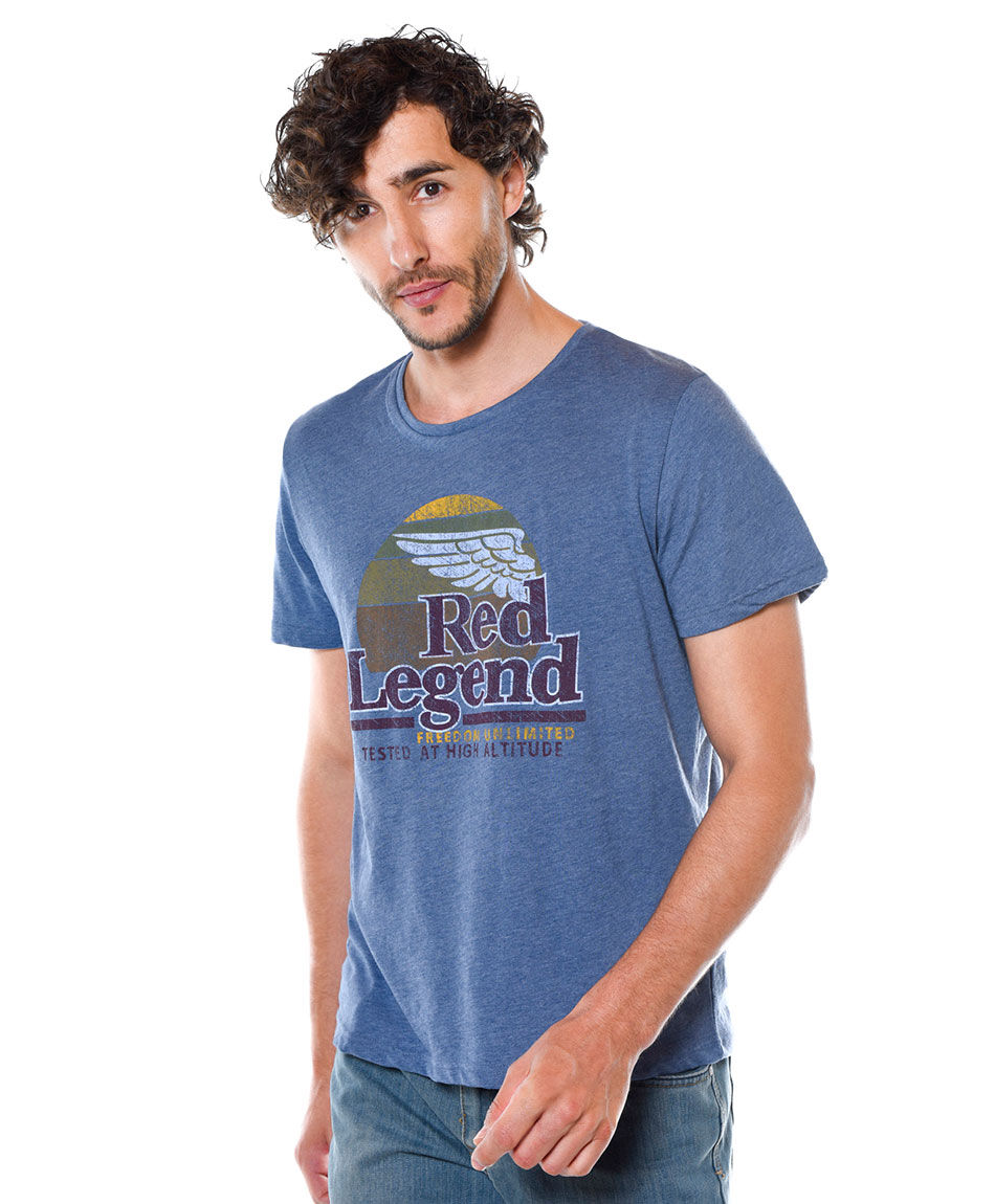 Polera estampada cuello redondo