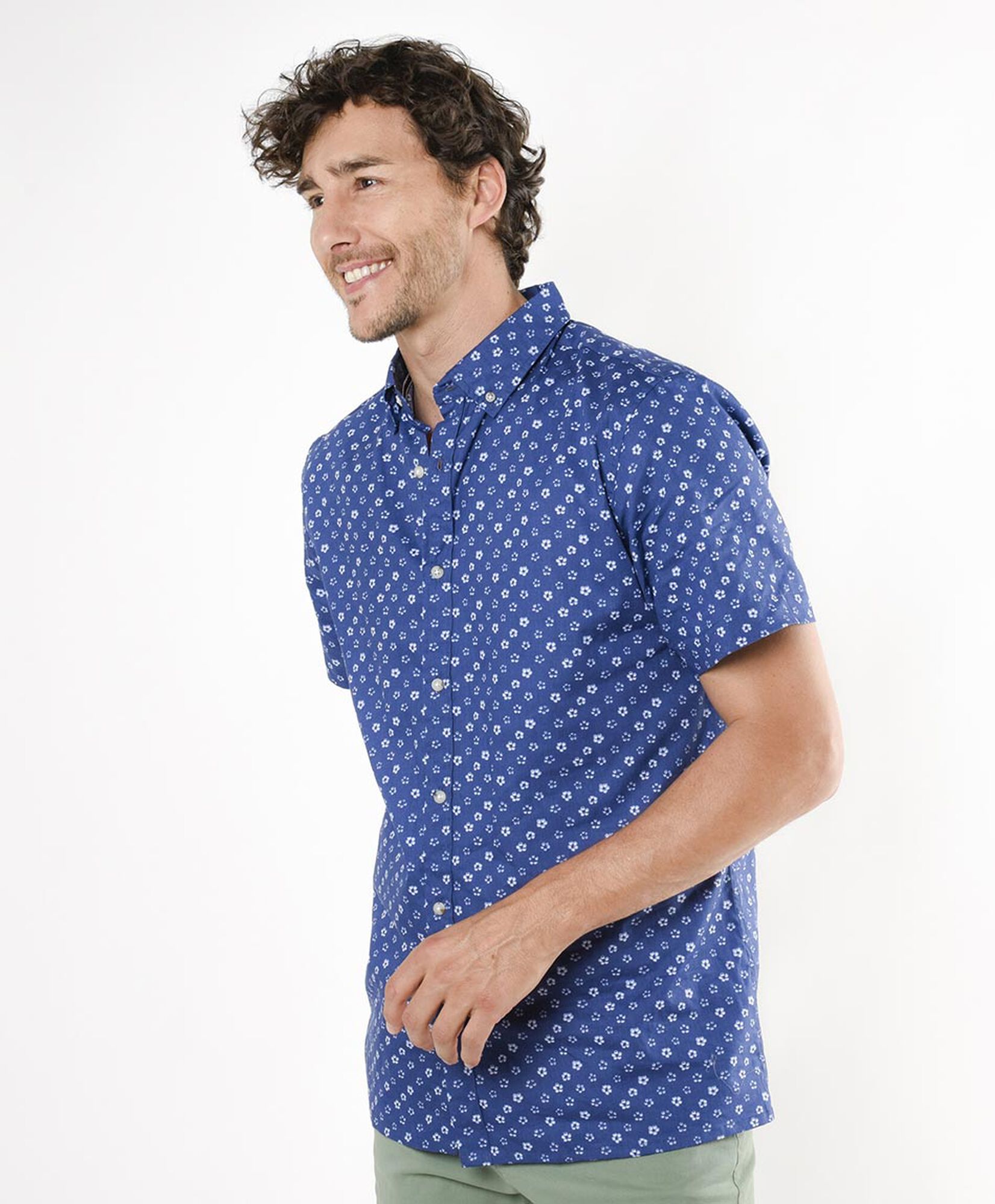 Camisa hombre florcitas azul Camisa hombre florcitas azul