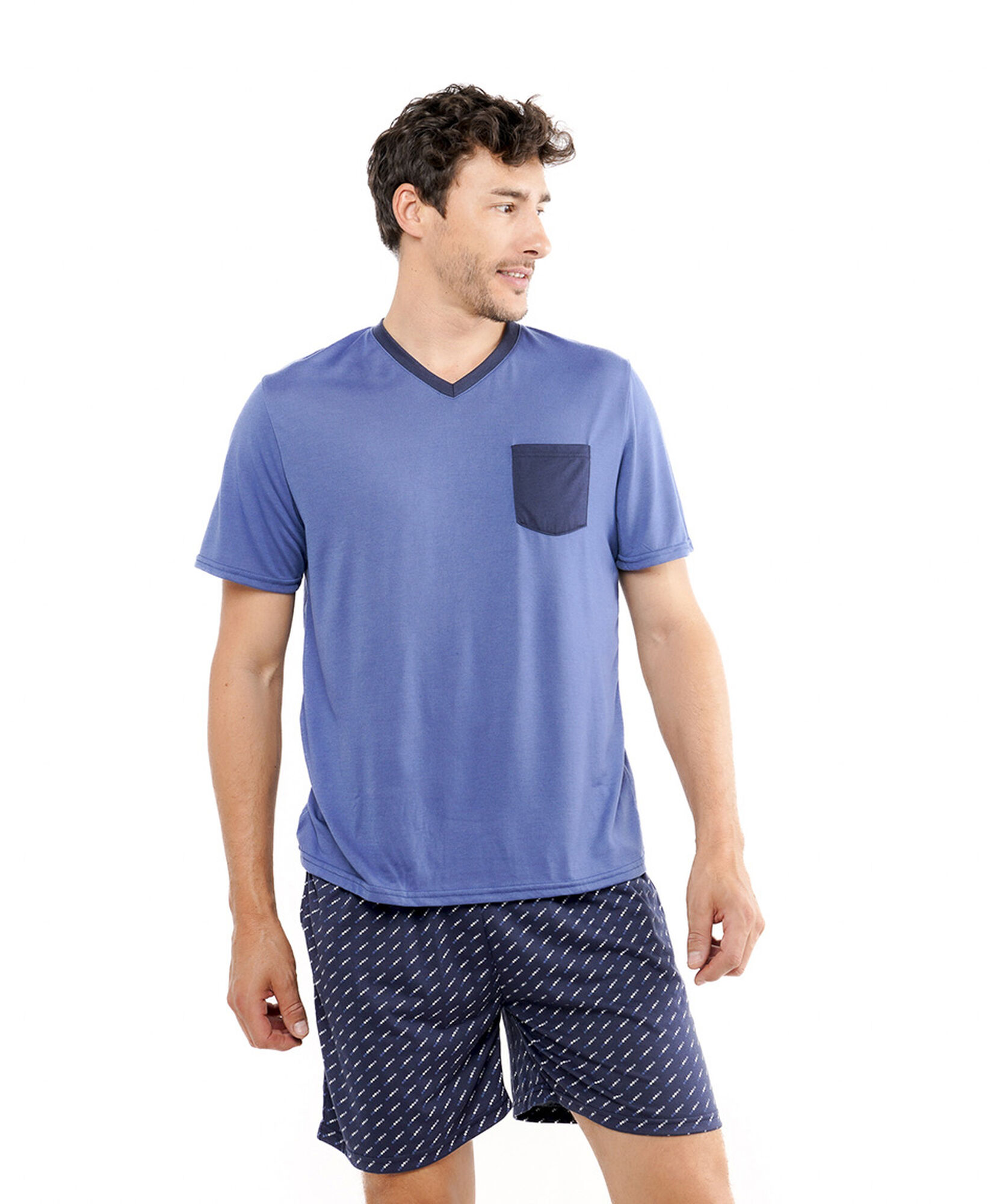Pijama hombre bicolor bolsillo Pijama hombre bicolor bolsillo