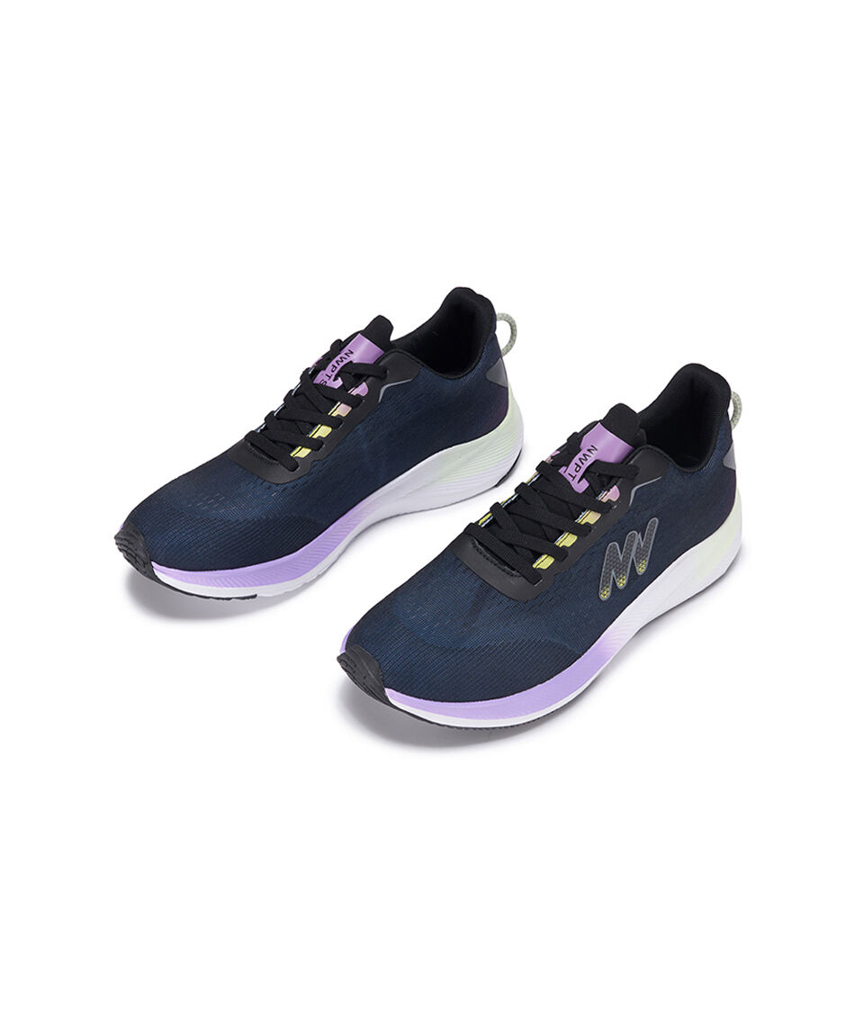 Zapatilla deportiva mujer negra glitter