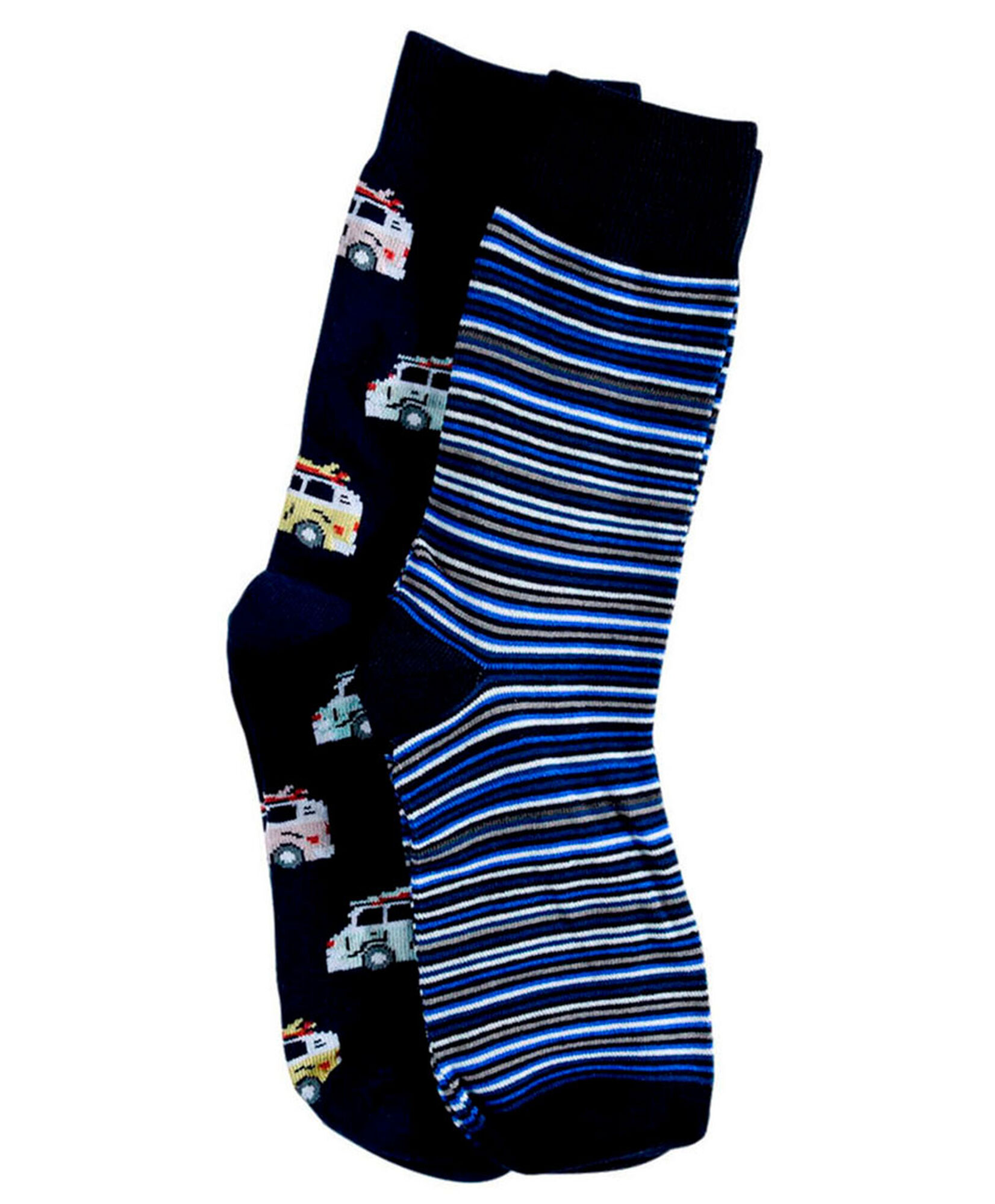 Pack 2 calcetines hombre autos y líneas Pack 2 calcetines hombre autos y líneas
