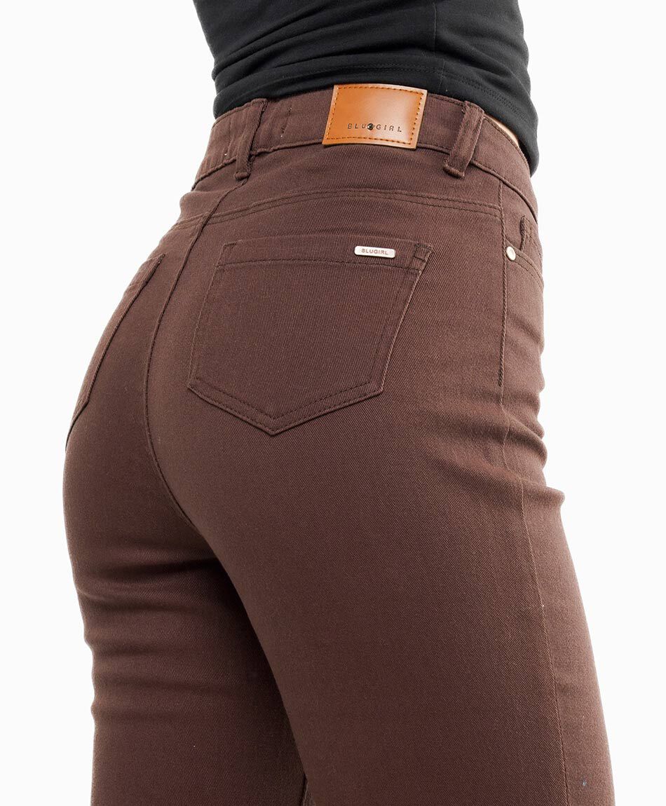 Jeans mujer chocolate flare