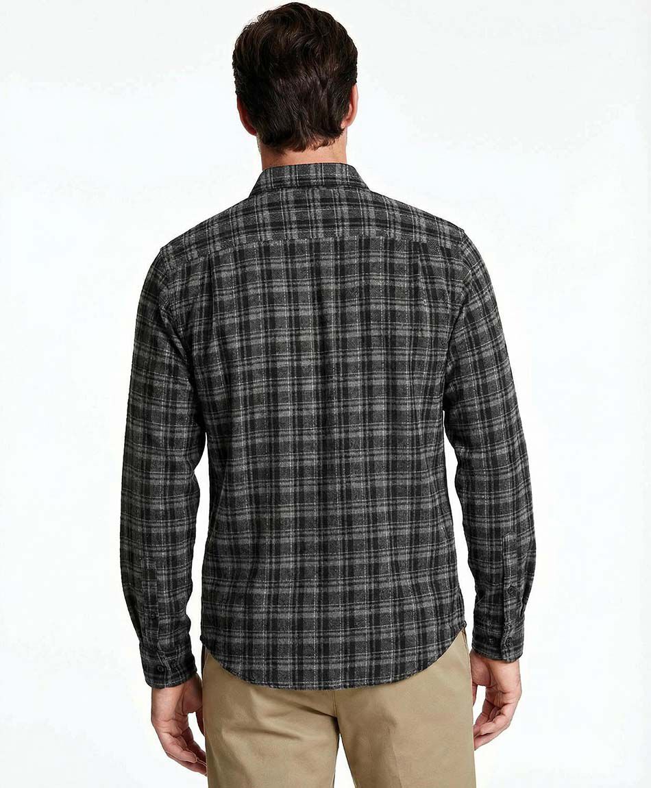 Camisa hombre franela gris