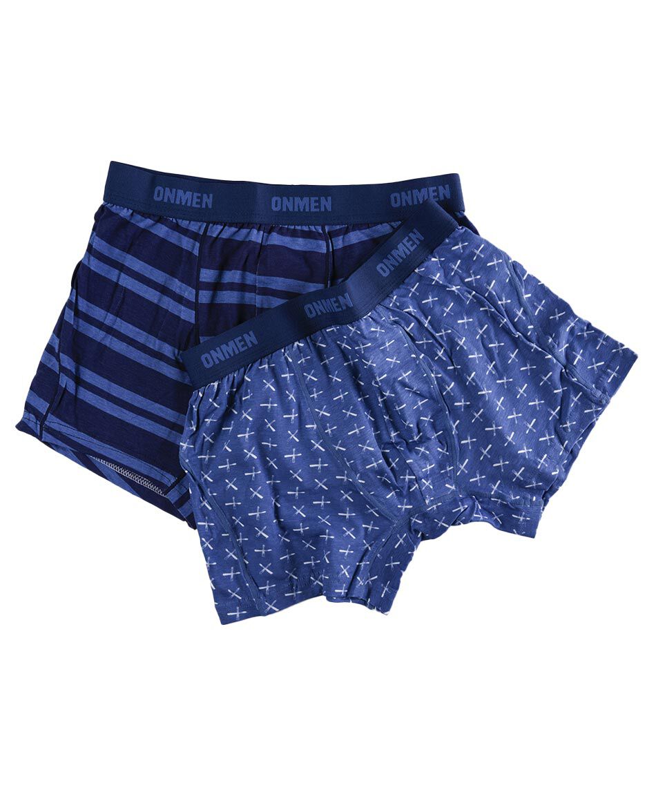B&oacute;xer azul 2 piezas