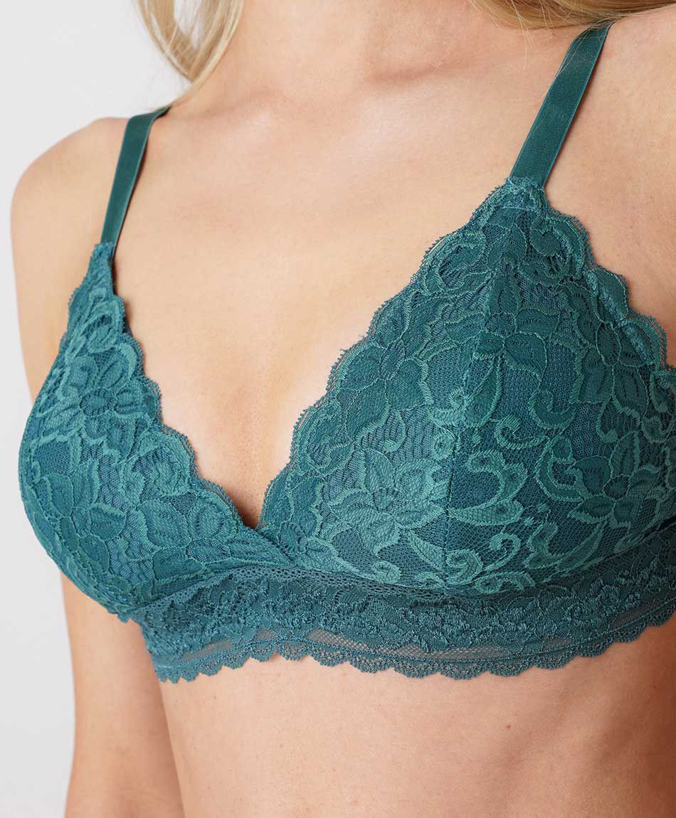 Bralette mujer triangular encajes