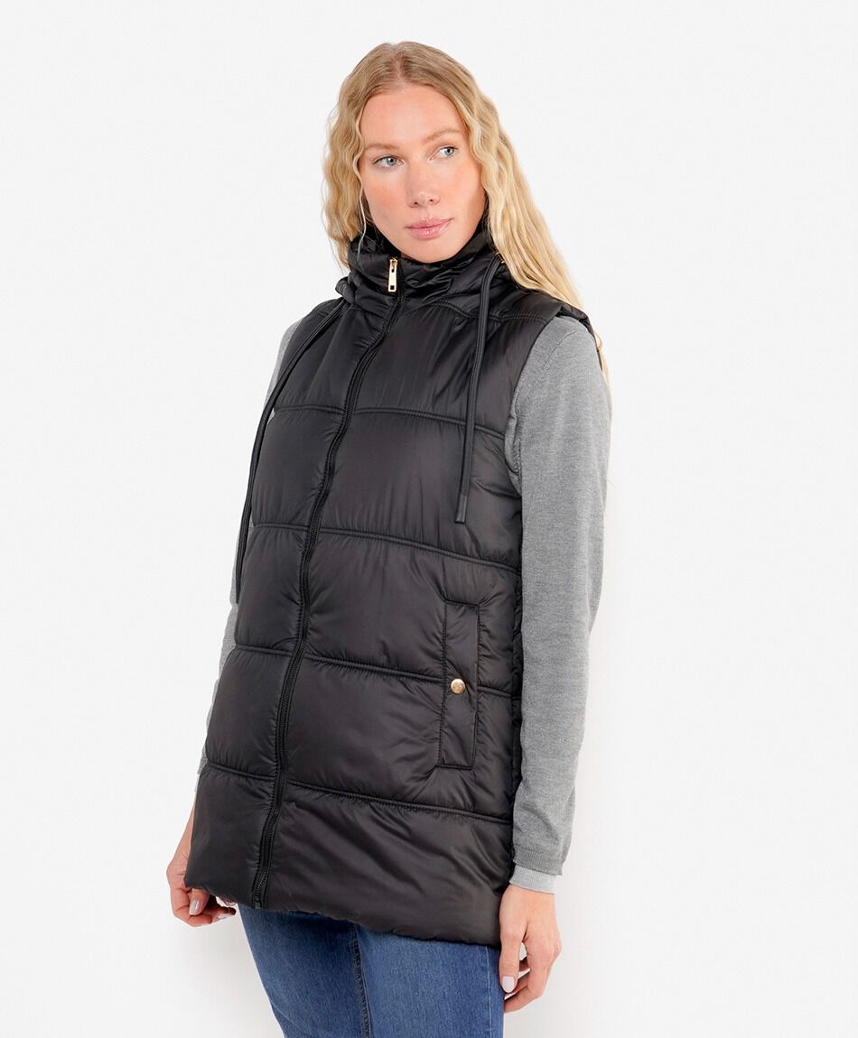 Parka mujer sin mangas cord&oacute;n