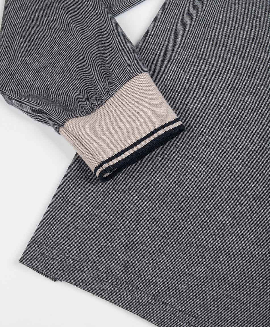 Polera hombre polo contraste beige