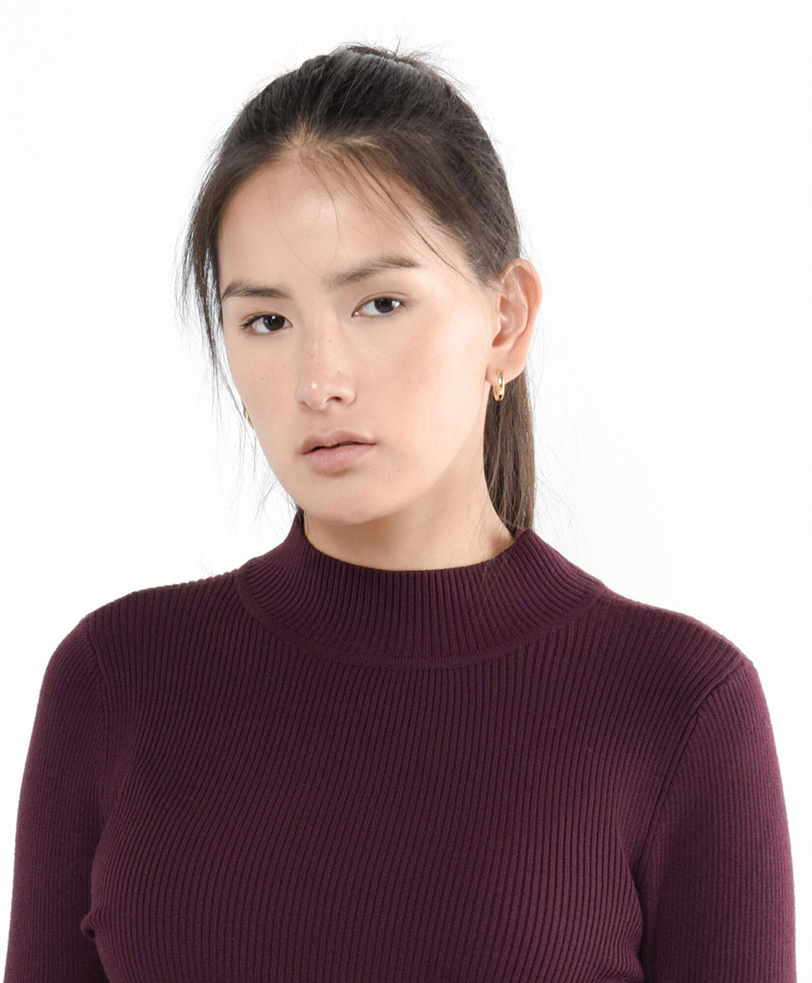 Sweater mujer acanalado ajustado Sweater mujer acanalado ajustado