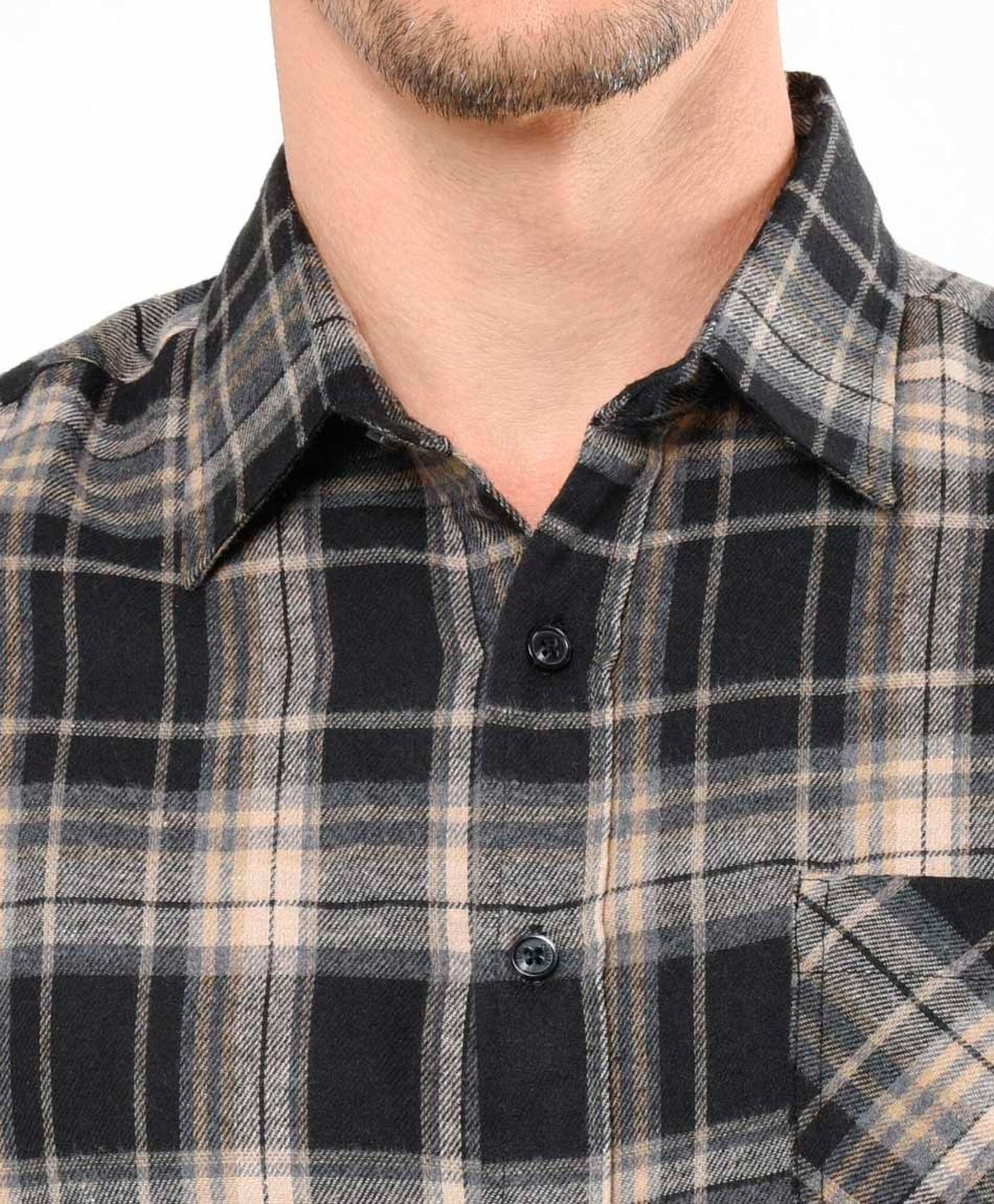 Camisa hombre franela café Camisa hombre franela café