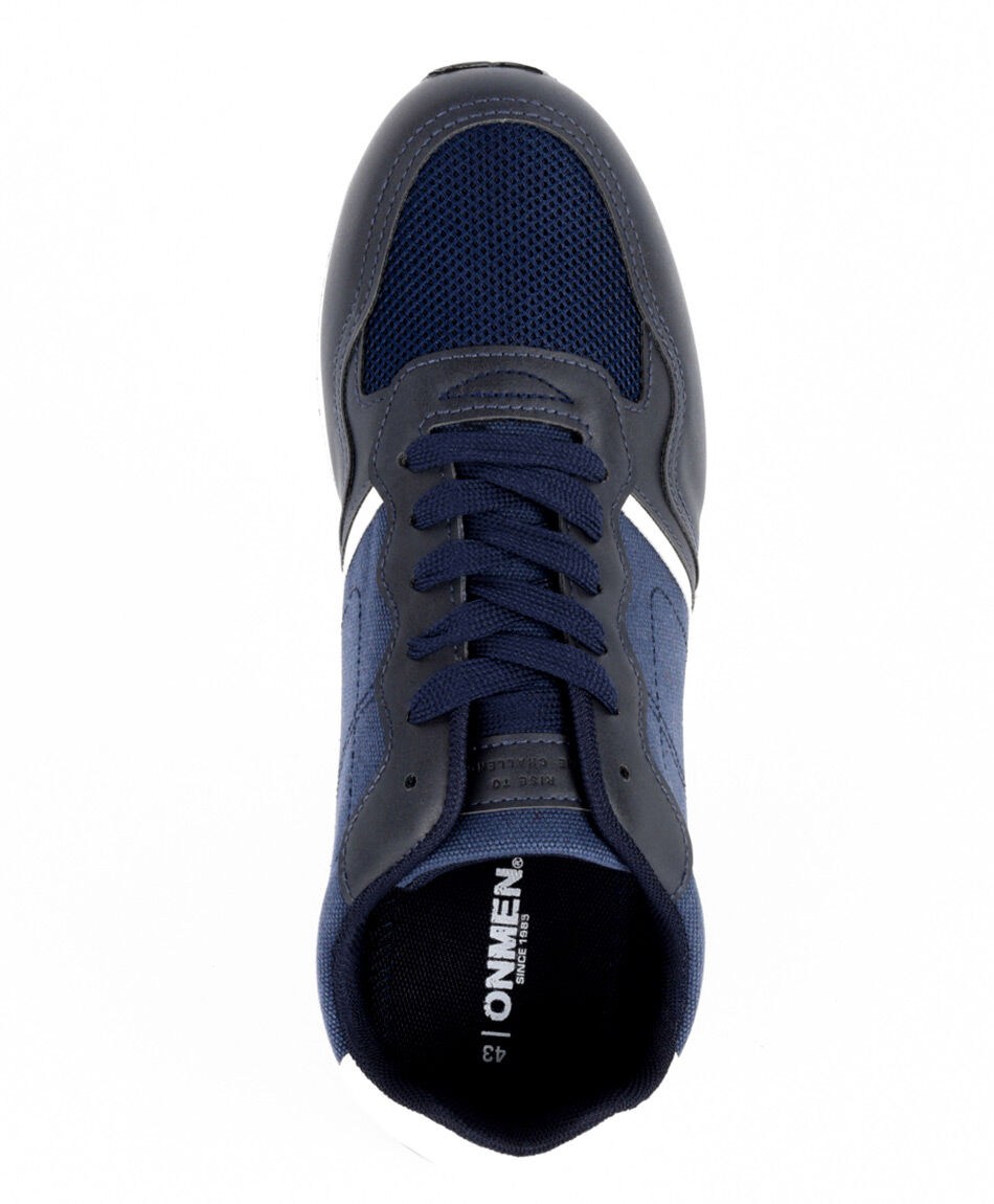 Zapatilla hombre retro azul