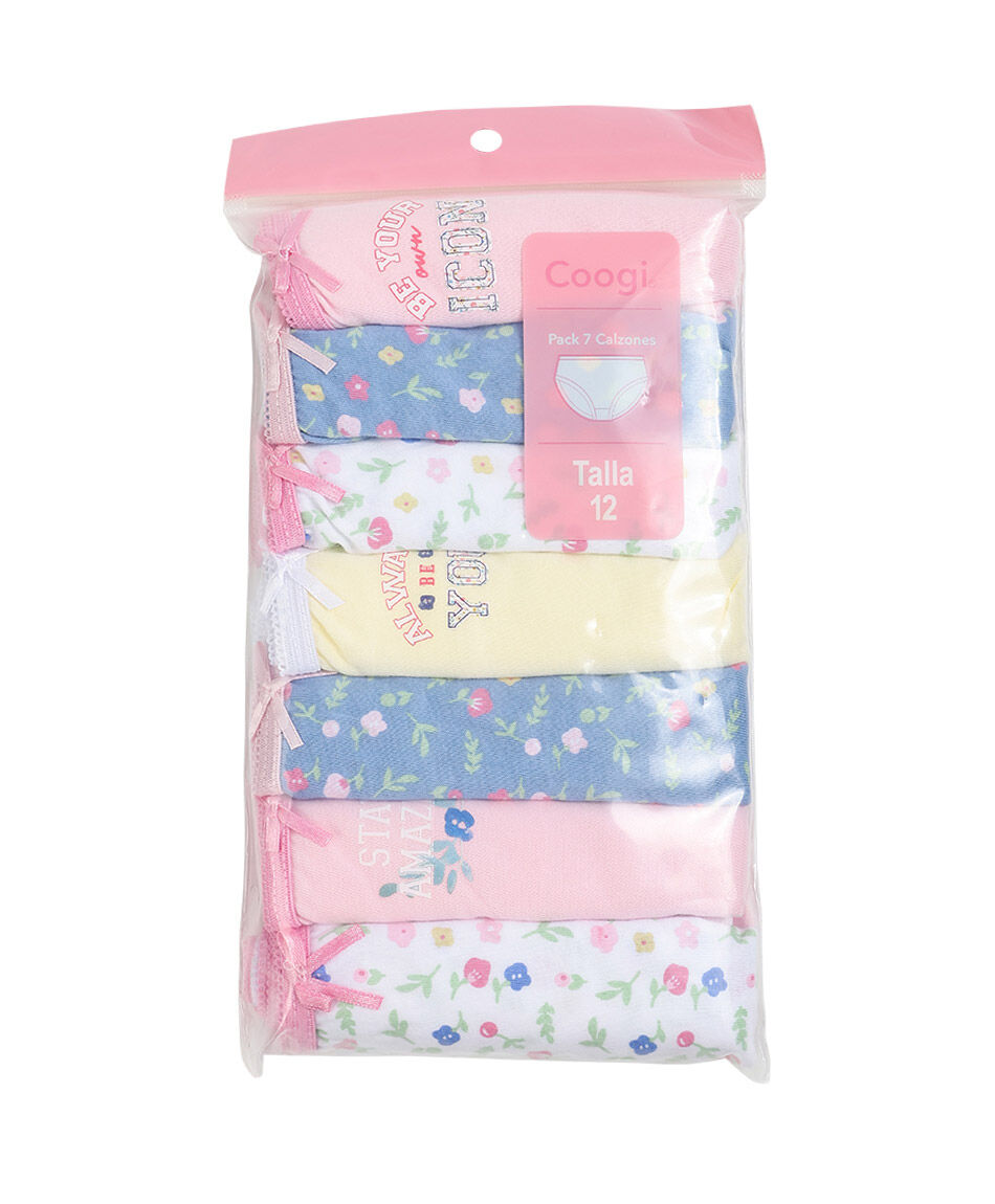 Pack 7 calzones ni&ntilde;a estampados