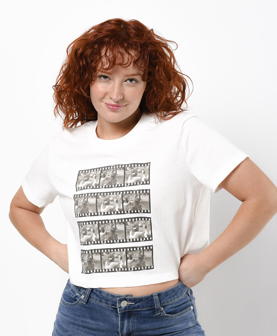 Polera mujer estampado cine