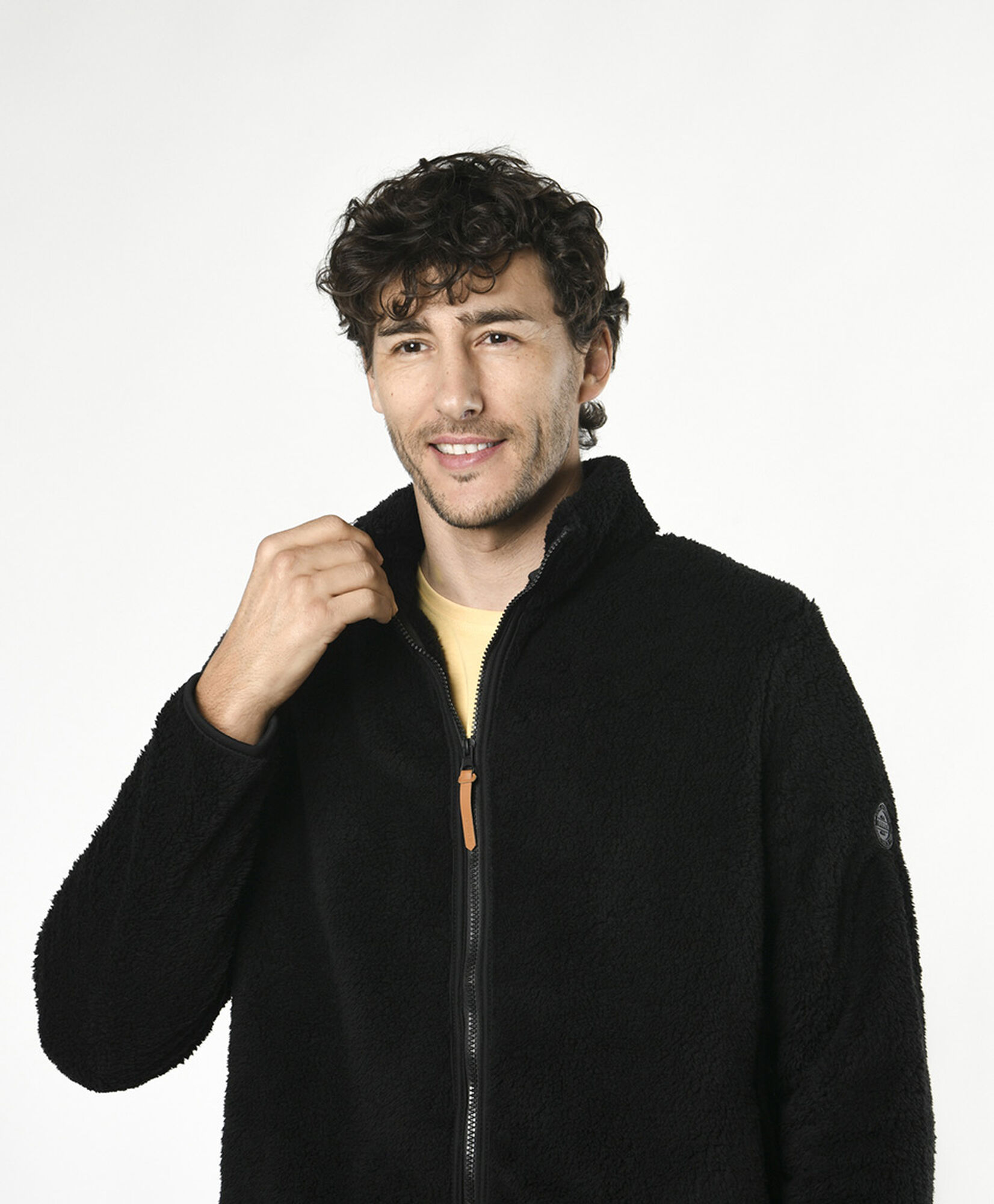 Polerón hombre coral negro Polerón hombre coral negro