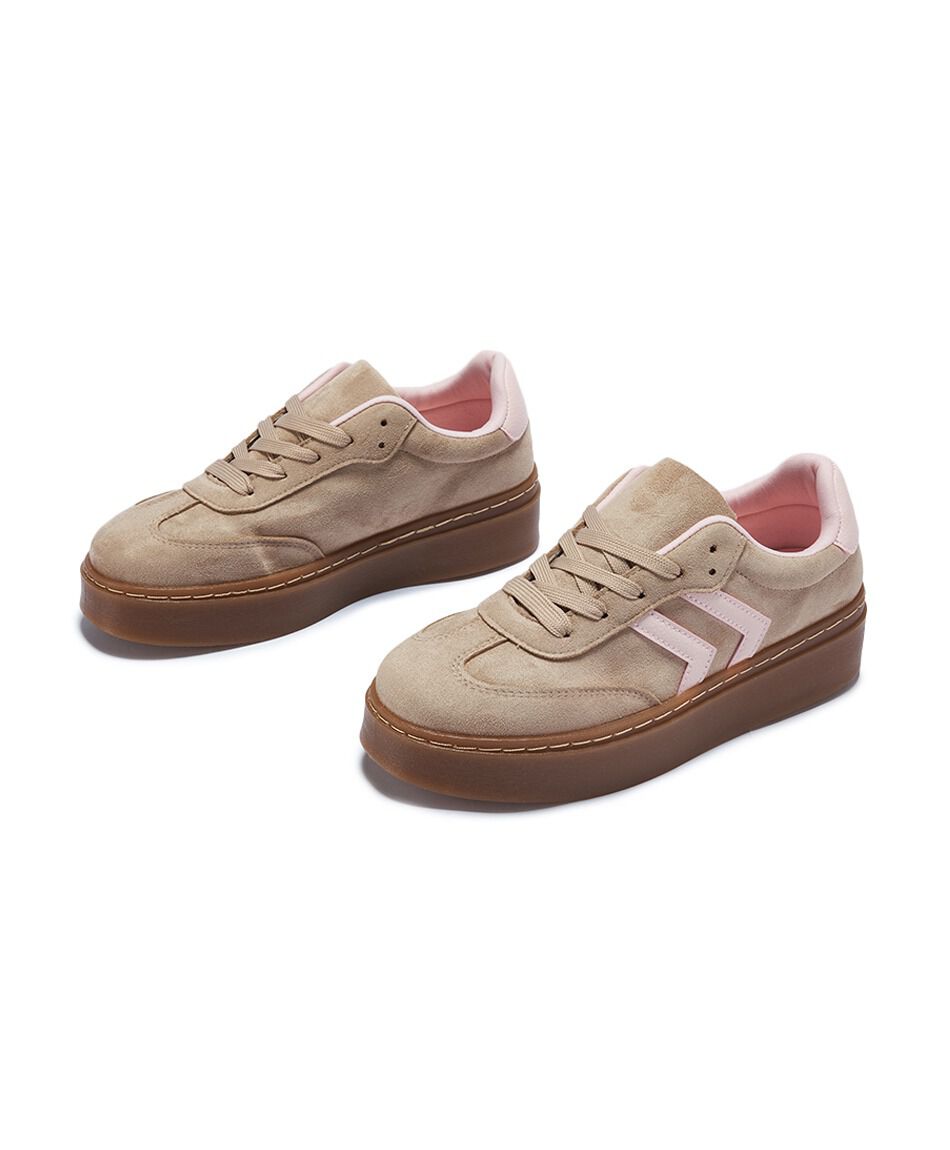 Zapatilla mujer vintage beige