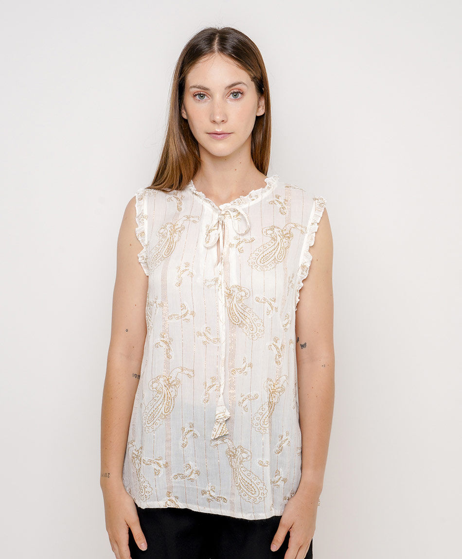 Blusa mujer lurex vuelos