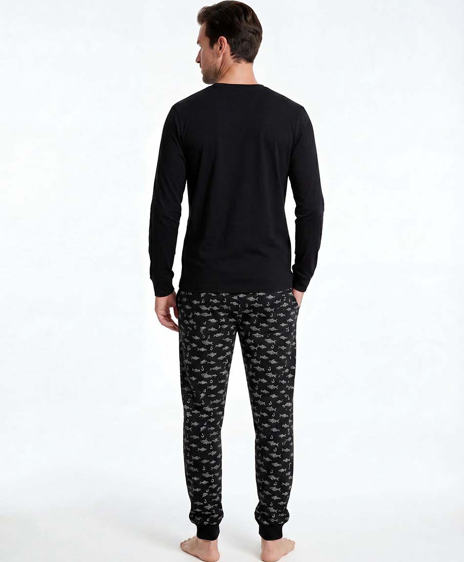 Pijama hombre estampado peces