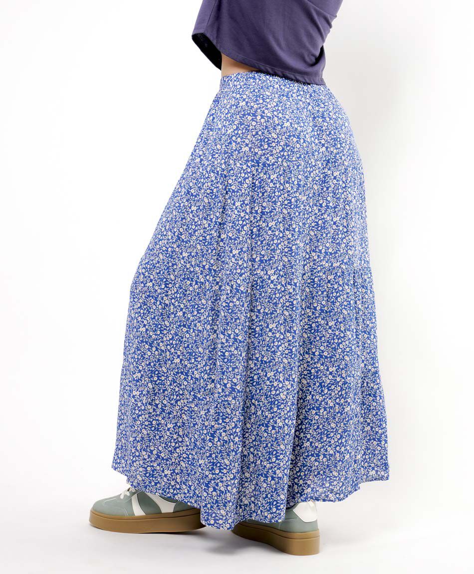 Falda mujer larga dise&ntilde;o flores
