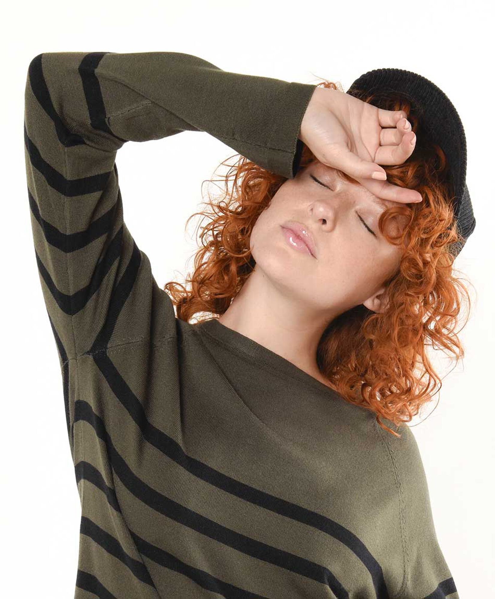 Sweater mujer líneas verde oscuro Sweater mujer líneas verde oscuro