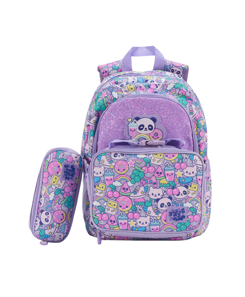 Pack mochila y accesorios escolar candy
