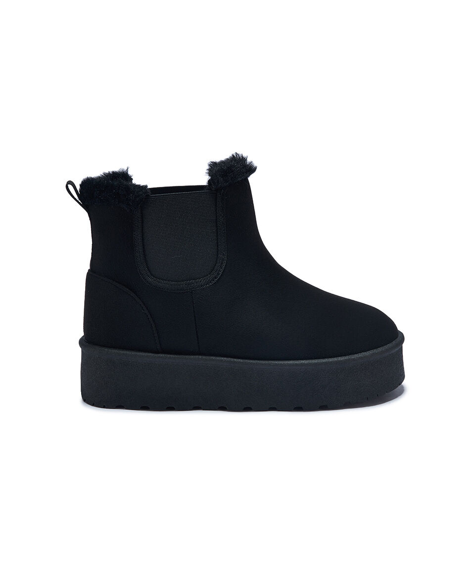 Bota mujer comfy elastic black pantubota