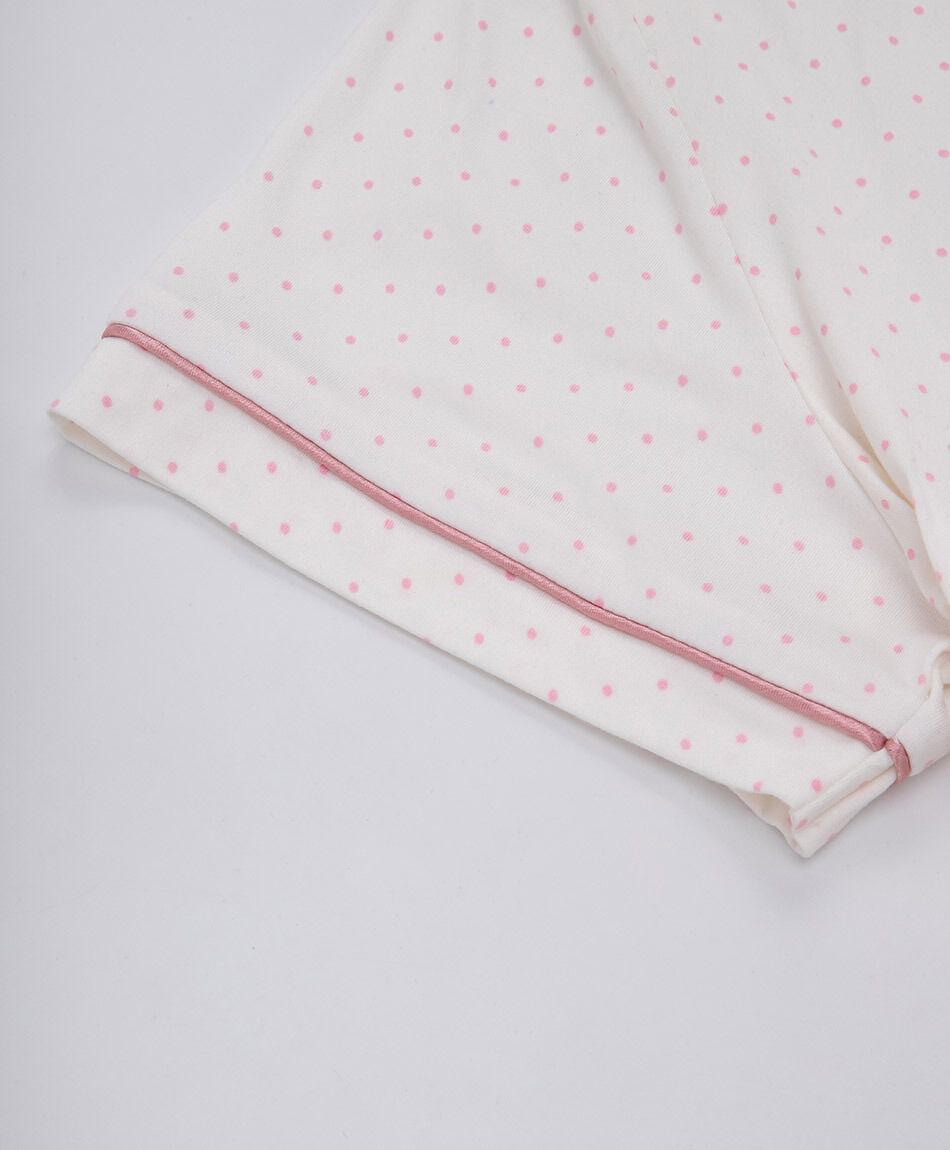 Pijama mujer camisero pink puntitos